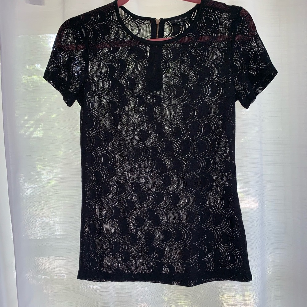 Black lace top